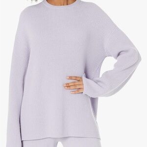 Elegant Lilac Women's Crew Neck Sweater